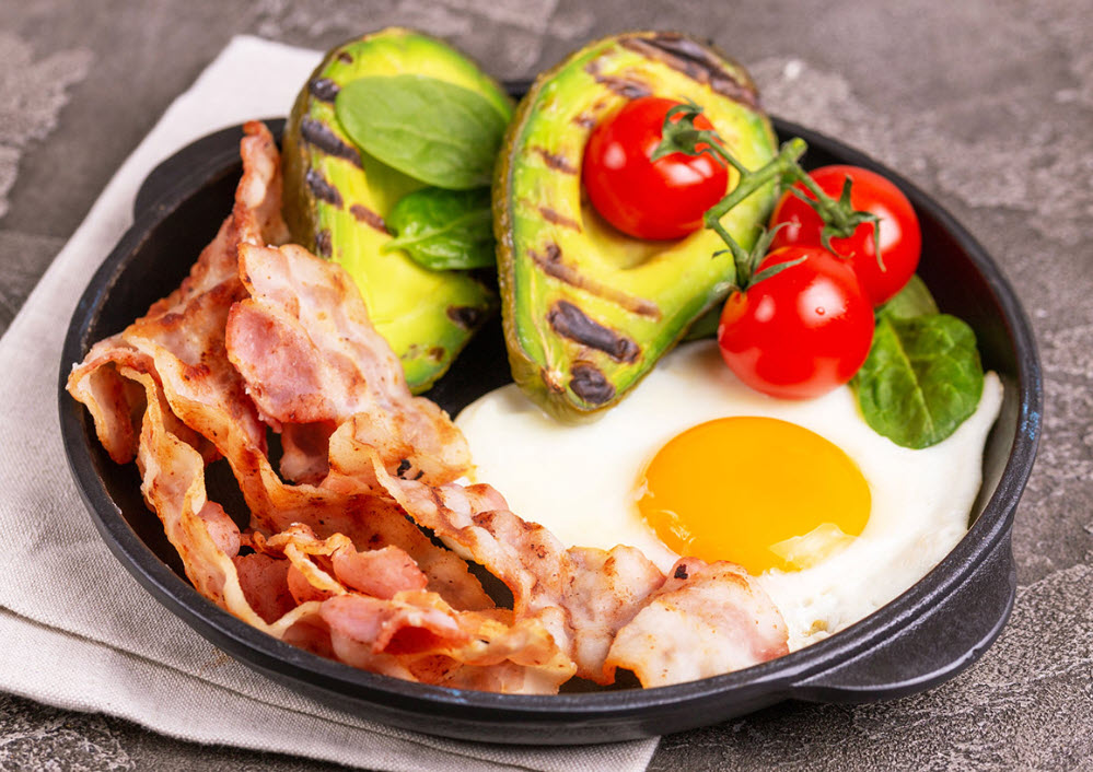 Baked Eggs with Avocado & Cheddar