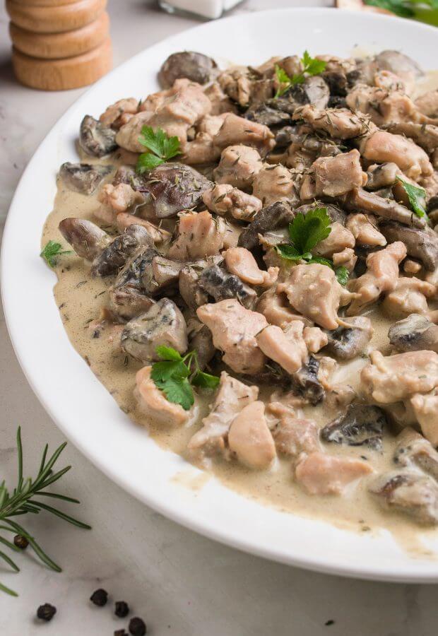 Keto Instant Pot Chicken and Mushrooms