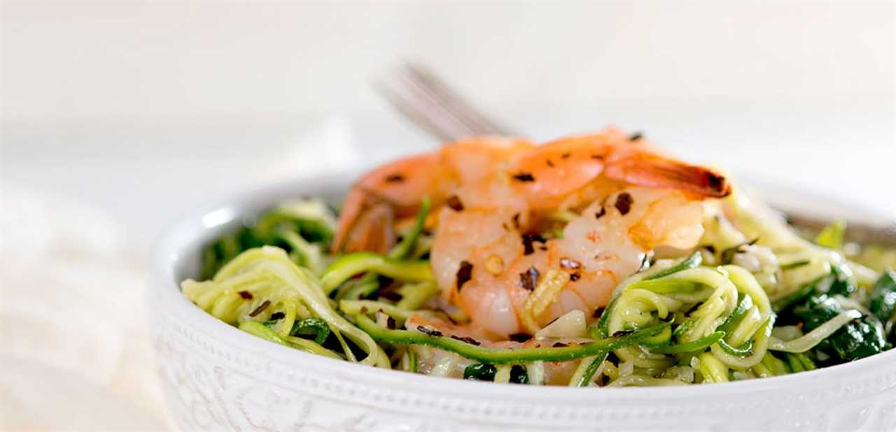 Shrimp Stir-Fry on Shirataki Noodles