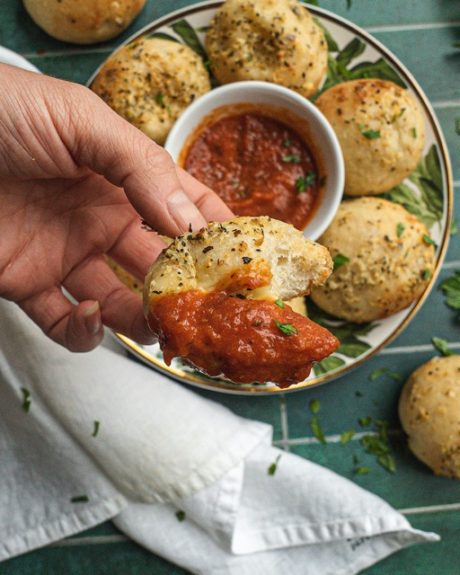 The Cheesiest Stuffed Garlic Bites