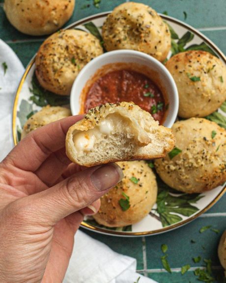 The Cheesiest Stuffed Garlic Bites