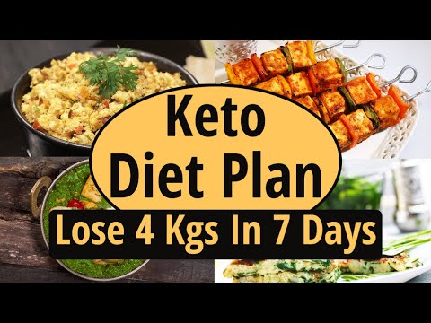 Keto Diet Plan For Fast Weight Loss In Hindi | Lose 4 Kgs In 7 Days| Indian Ketogenic Diet Meal Plan