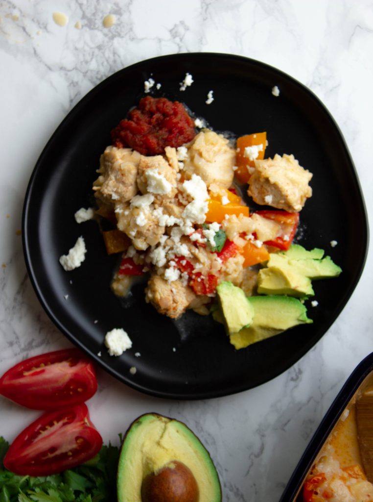 Spice up your next low carb taco Tuesday with this keto fajita casserole. A Mexican inspired keto casserole that is just 7 net carbs per serving.