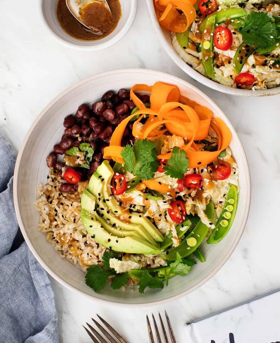 MEAL PREP WITH ME! Roasted Veggie Nourish Bowls, BBQ Tofu & Quinoa