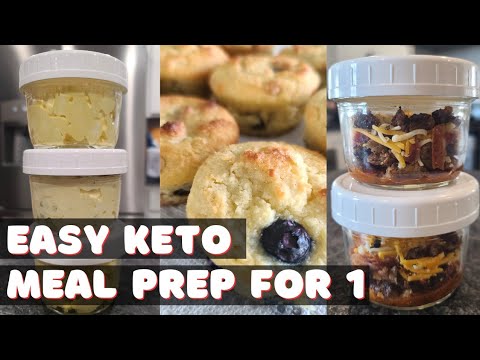 Easy Keto Meal Prep For 1: Breakfast | Lunch | Dinner | Dessert