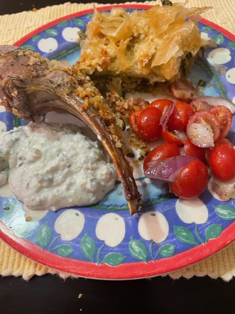 Special Dinner: Rack Of Lamb and Spanakopita