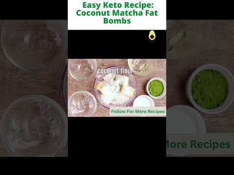 Tasty Keto Recipes: Coconut Matcha Fat Bombs  | #shorts #keto #recipe