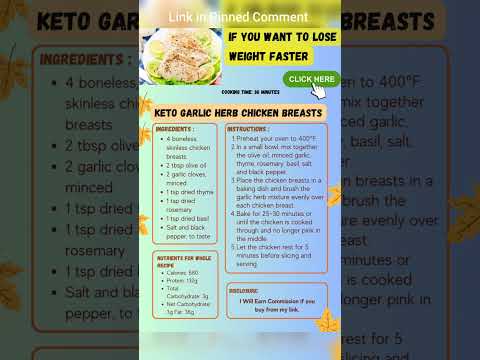 Garlic Herb Chicken Breasts Keto Recipe | Keto Recipes #shorts #keto #ketorecipes #weightloss