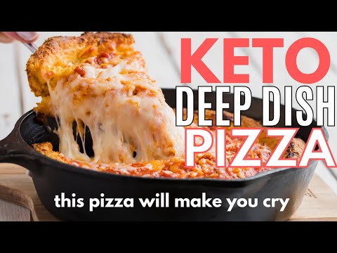 The MOST AMAZING Deep Dish Keto Pizza you will EVER have!
