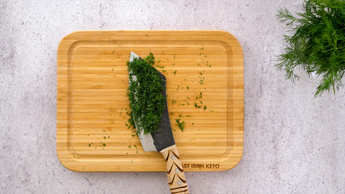 chopping dill