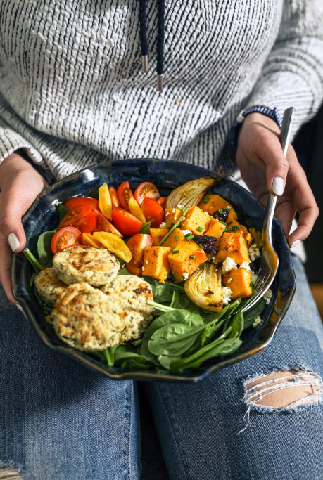 Vegan Cheesy Hash Brown Casserole, Potato Corn Chowder &  Roasted Veggie Salad with Well Your World