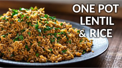 One Pot Lentil and Rice Recipe Inspired by Lebanese Mujadara 🇱🇧 Easy Plant-Based Recipes for Vegans