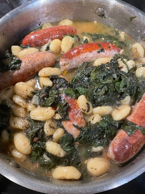 Braised Swiss Chard With Gnocchi and Italian Sausage