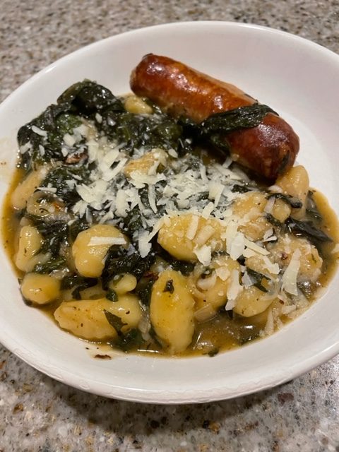 Braised Swiss Chard With Gnocchi and Italian Sausage