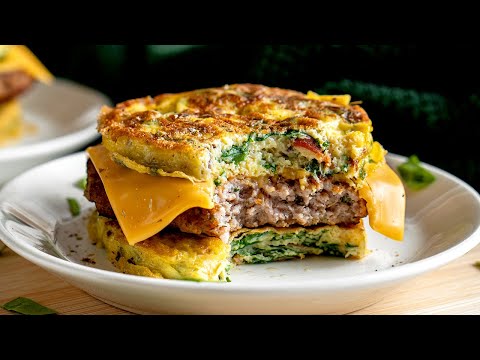 Keto Eggwiches [Low Carb Breakfast Sandwich]