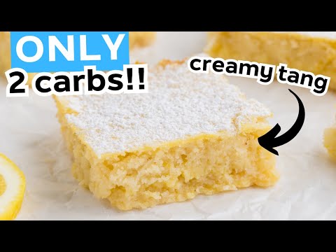 SIMPLE ingredients make LOW CARB lemon bars you'll CRAVE