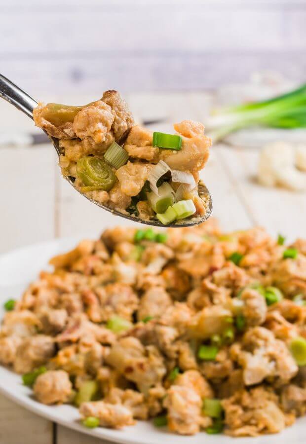 Keto Cauliflower Chicken Long