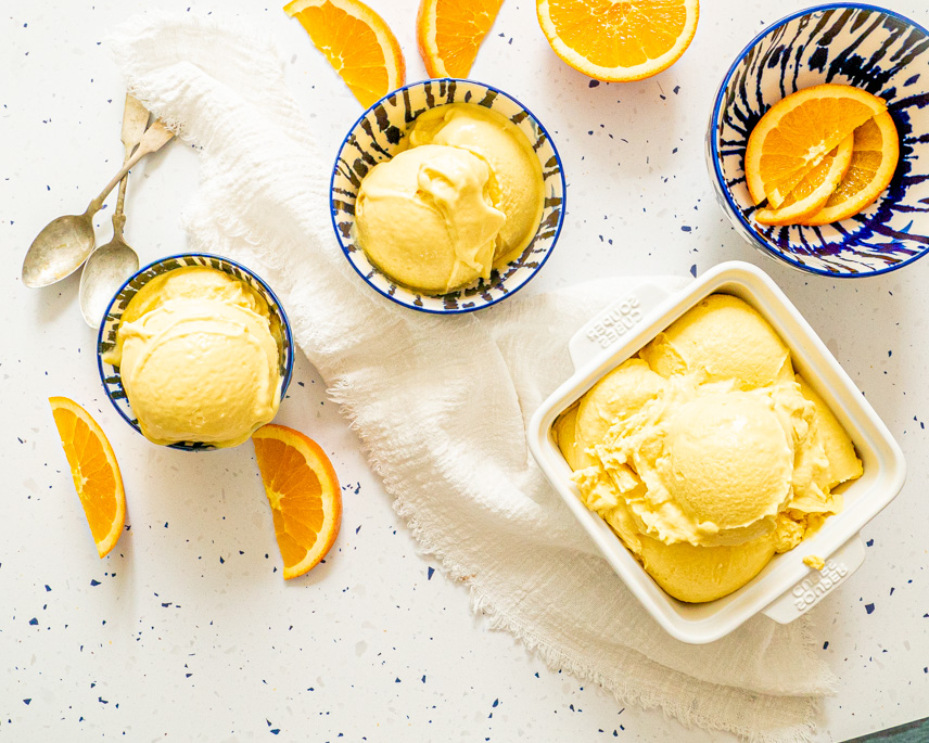 Vegan Creamsicle Ice Cream