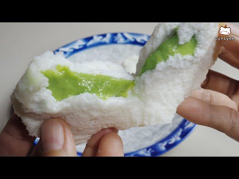 Keto Pandan Custard Filled Steamed Stuffed Bun Recipe