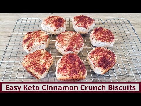 Quick and Easy Keto Cinnamon Crunch Biscuits (Nut Free and Gluten Free)