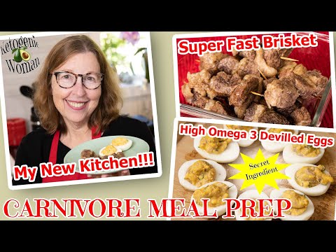 Carnivore Meal Prep with Instant Pot Brisket and Cod Liver Deviled Eggs! My New Kitchen!