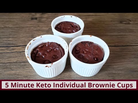 The Best 5 Minute Individual Keto Brownie Cups (Nut Free and Gluten Free)