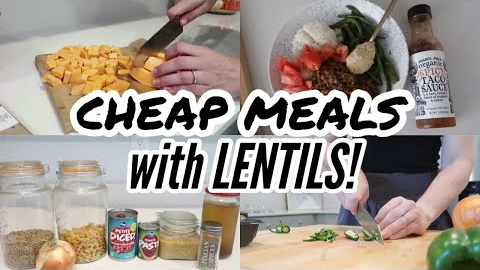 CHEAP MEALS USING LENTILS! Crazy Cheap Meals You NEED to Start Making! Easy Lentil Recipes