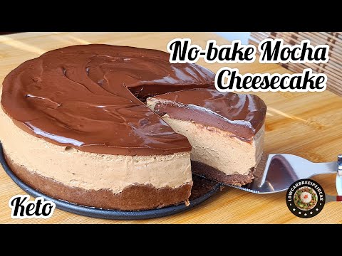 AMAZING NO-BAKE KETO MOCHA CHEESECAKE | NO EGGS | NO TOOLS | SUPER EASY