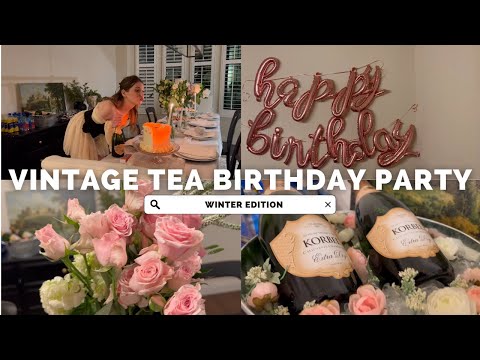 DAUGHTER'S 23rd BIRTHDAY PARTY at HOME | VINTAGE TEA PARTY THEME | Beautiful Dress