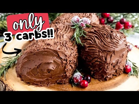 FASTEST WAY to easily bake a Keto Yule Log Cake - PHENOMENAL!!