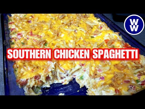 SKINNY Creamy Southern Chicken Spaghetti Bake With Rotel🍝WW Friendly/Weight Watchers/WW Comfort Food