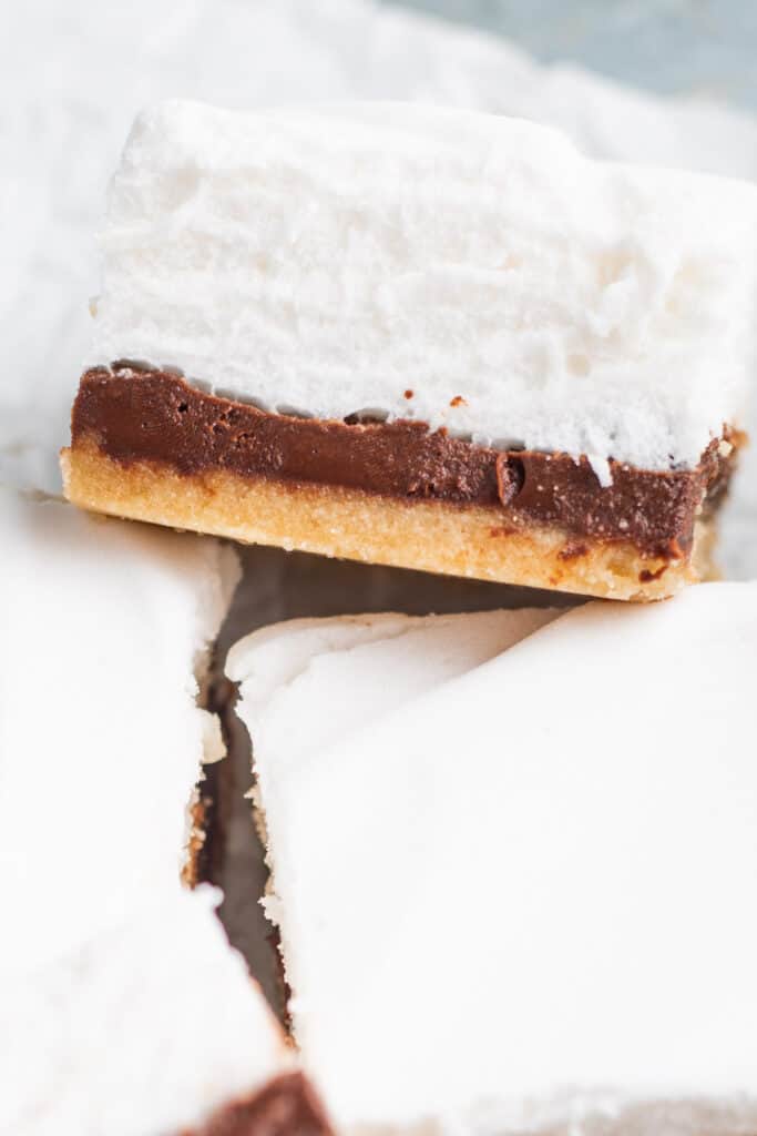 close up of Keto S'mores Bars