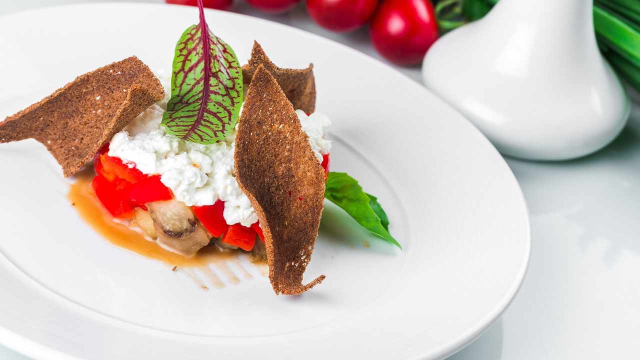 cabbage rolls with sunflower seed ricotta