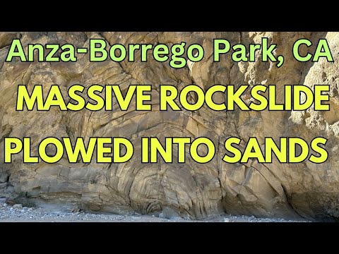 What Happens When A HUGE Rockslide Plows Into Sandy Beds? Folds Of Anza-Borrego State Park, CA