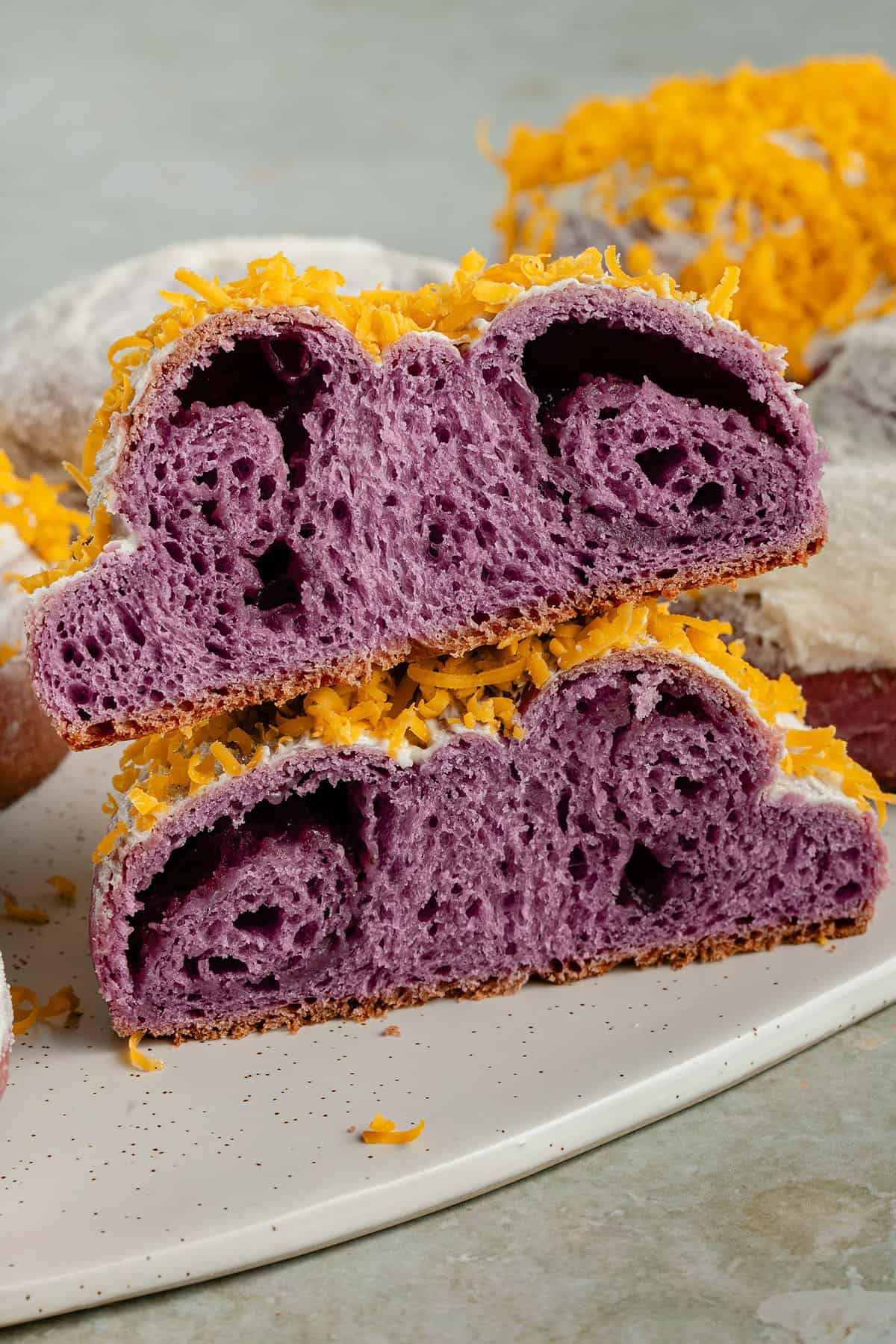 Vegan Ube Ensaymada (Filipino Purple Yam Brioche)