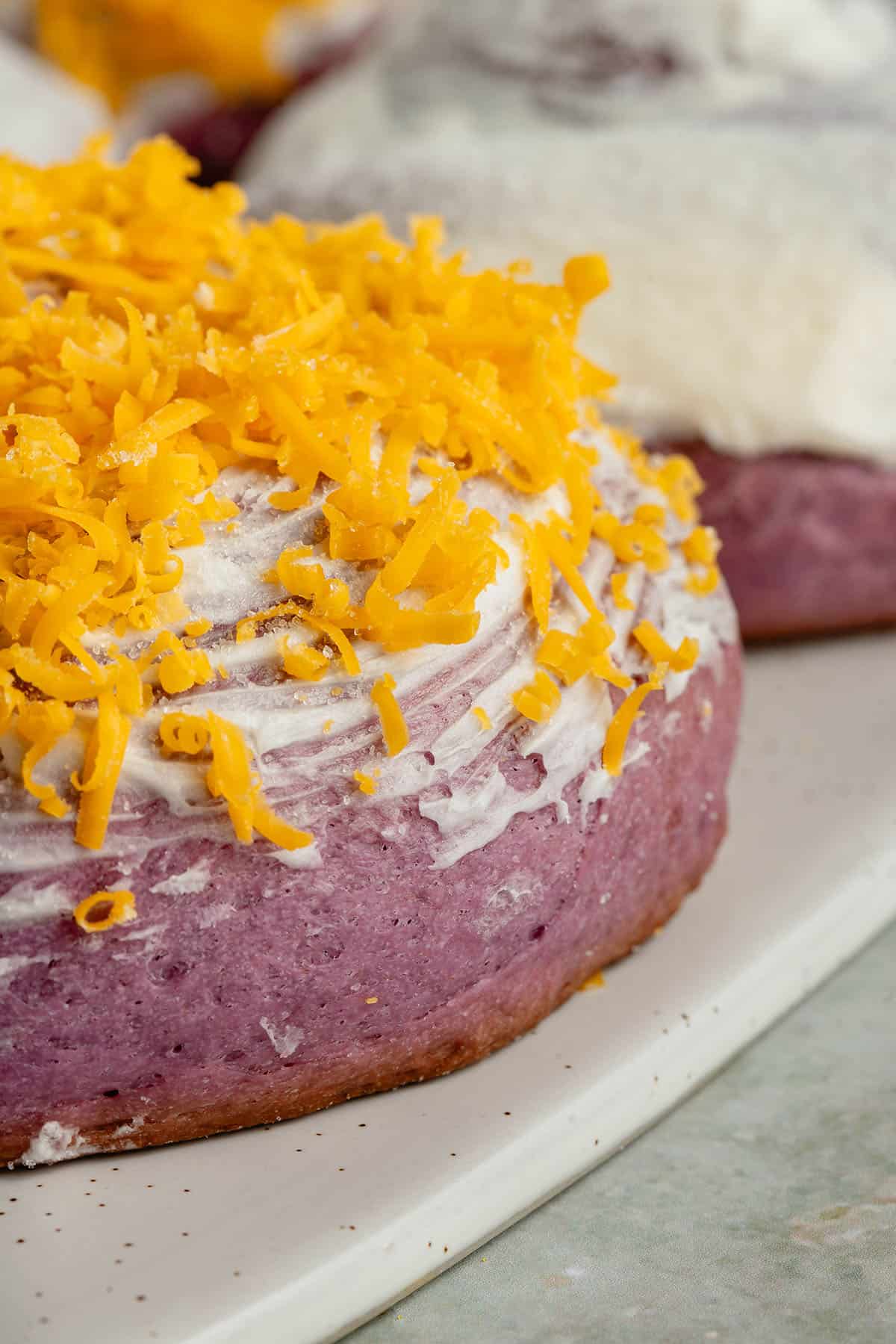 Vegan Ube Ensaymada (Filipino Purple Yam Brioche)