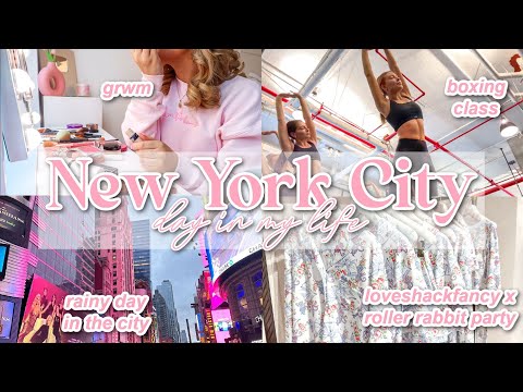 NYC Day In My Life! | NEW MERCH, Boxing Class, LoveShackFancy Party, Winning the Playoffs | LN x NYC