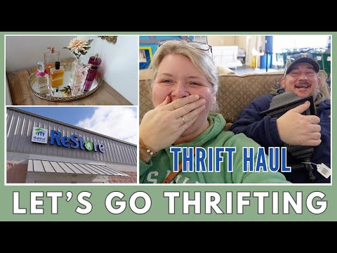 Let's go thrifting | Thrift shopping at our local Habitat Restore | Thrift Haul