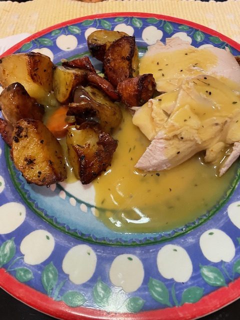 One Dish Roast Chicken Dinner