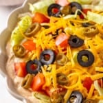 Vegan taco dip in bowl