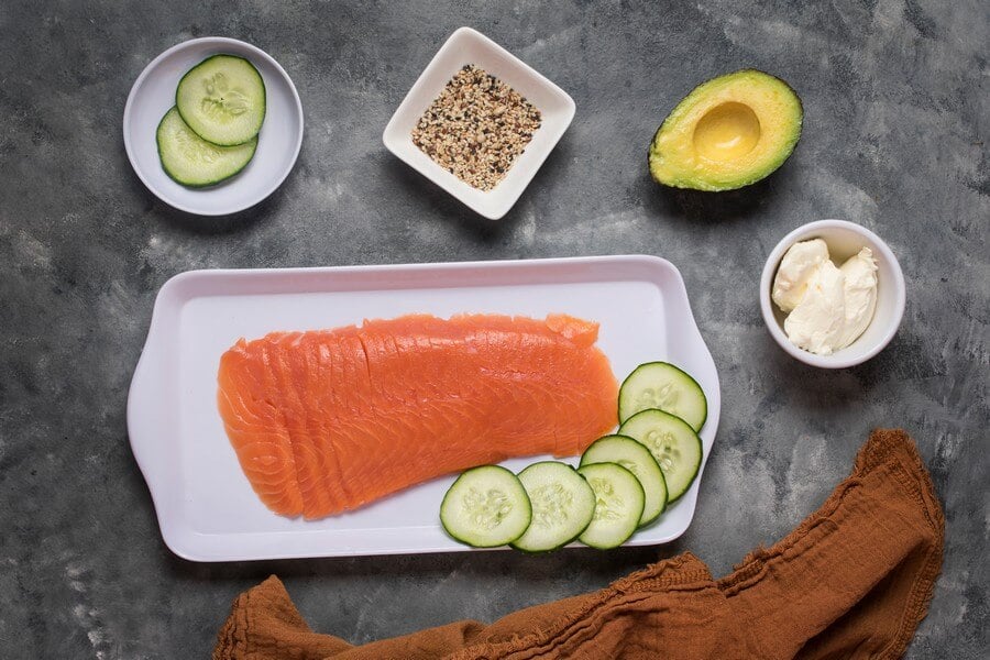 Smoked Salmon and Cream Cheese Plate