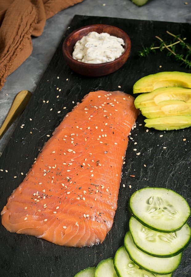 Smoked Salmon and Cream Cheese Plate