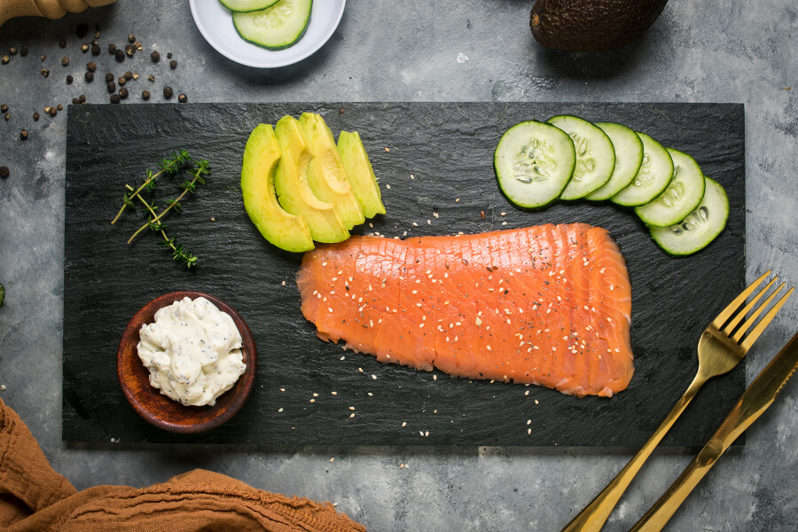 Smoked Salmon and Cream Cheese Plate