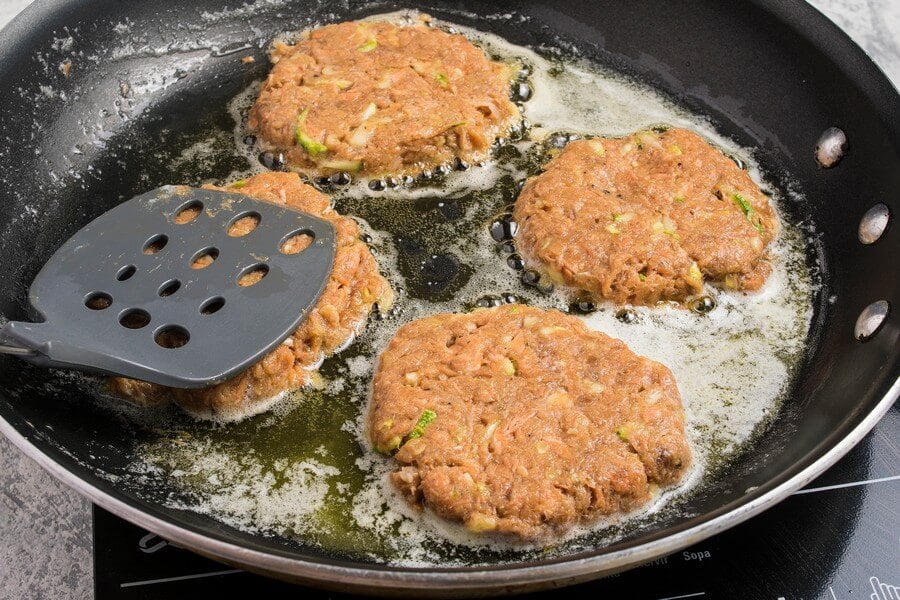 Zucchini Salmon Fritters with Lemon Dill Sauce